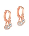 Sphera Milano 18k Over Silver Cz Hoops In Gold