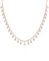 Sphera Milano 18k Over Silver Cz Layering Necklace In Gold