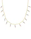 Sphera Milano 18k Over Silver Cz Lightning Bolt Necklace