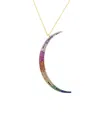 Sphera Milano 18k Over Silver Cz Moon Necklace