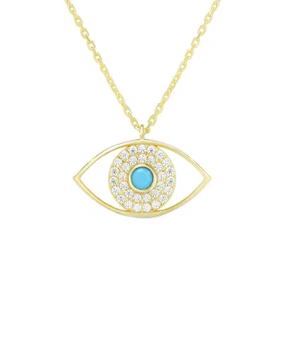 Sphera Milano 18k Over Silver Cz Necklace