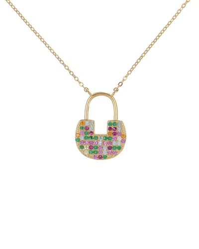 Sphera Milano 18k Over Silver Cz Necklace