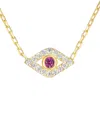 Sphera Milano 18k Over Silver Cz Necklace