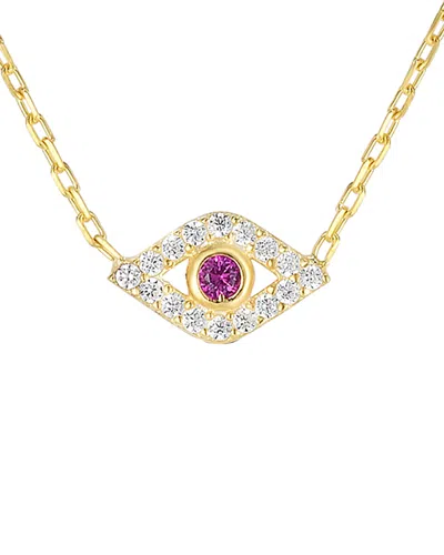Sphera Milano 18k Over Silver Cz Necklace