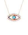 Sphera Milano 18k Over Silver Cz Necklace In Gold