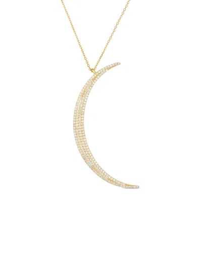 Sphera Milano 18k Over Silver Cz Necklace In Gold
