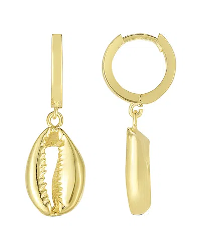 Sphera Milano 18k Over Silver Hoops In Gold