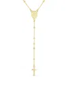 Sphera Milano 18k Over Silver Rosario Necklace With Drop Cross