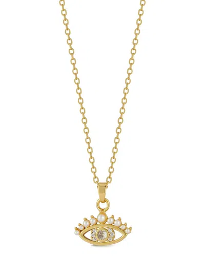 Sphera Milano 18k Plated Cz Necklace In Gold
