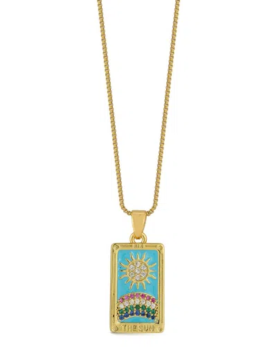 Sphera Milano The Sun Tag Pendant Necklace In Gold