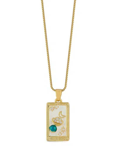 Sphera Milano The World Tag Pendant Necklace In Gold