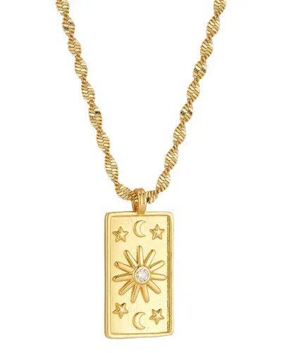 Sphera Milano Cubic Zirconia Celestial Pendant Necklace In Gold