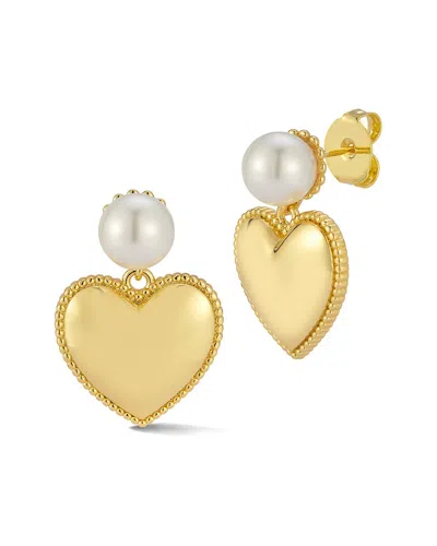 Sphera Milano 18k Plated Heart Drop Earrings
