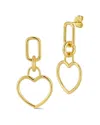 Sphera Milano 18k Plated Heart Earrings