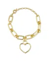 Sphera Milano 18k Plated Open Heart Bracelet