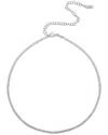 Sphera Milano 18k White Gold Over Silver Cz Neckla In Silver