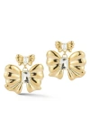 Sphera Milano Bow Drop Earrings In Gold