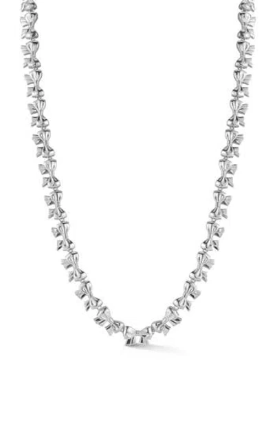 Sphera Milano Bow Necklace In White