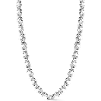 Sphera Milano Bow Necklace In Silver