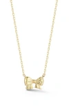 Sphera Milano Bow Pendant Necklace In Gold
