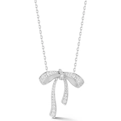 Sphera Milano Bow Pendant Necklace In Silver