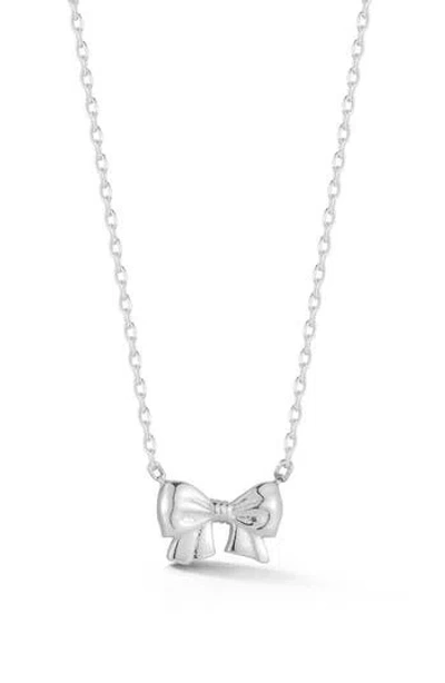 Sphera Milano Bow Pendant Necklace In Silver