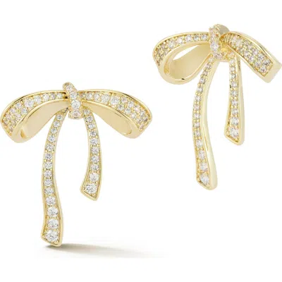 Sphera Milano Bow Stud Earrings In Gold