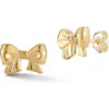 Sphera Milano Bow Stud Earrings In Gold