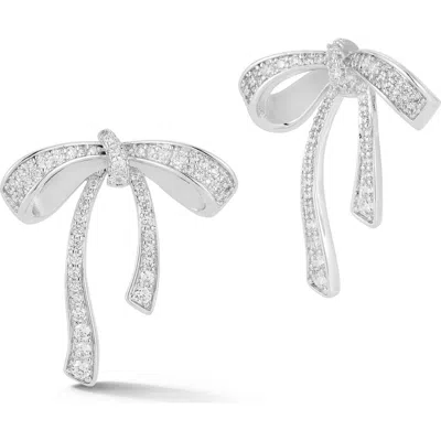 Sphera Milano Bow Stud Earrings In Gray