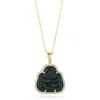 Sphera Milano Buddha Pendant Necklace In Gold/black