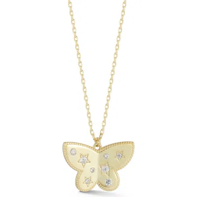 Sphera Milano Butterfly Pendant Necklace In Gold