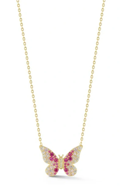 Sphera Milano Butterfly Pendant Necklace In Gold