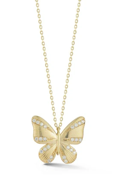 Sphera Milano Butterfly Pendant Necklace In Gold
