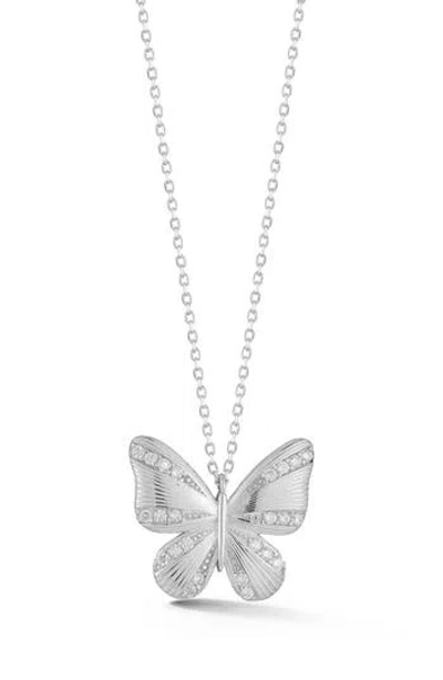 Sphera Milano Butterfly Pendant Necklace In Silver