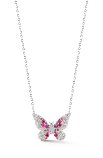 Sphera Milano Butterfly Pendant Necklace In Silver