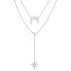 Sphera Milano Celestial Double Layer Necklace In Silver