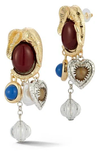 Sphera Milano Charm Drop Earrings In Gold