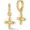 Sphera Milano Clover Huggie Hoop Earrings In Gold