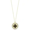 Sphera Milano Clover Pendant Necklace In Gold/black