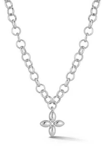 Sphera Milano Clover Pendant Necklace In Silver