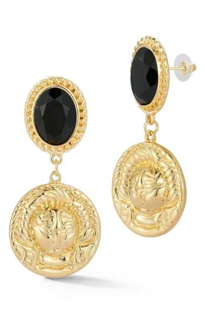 Sphera Milano Coin Drop Earrings In Gold