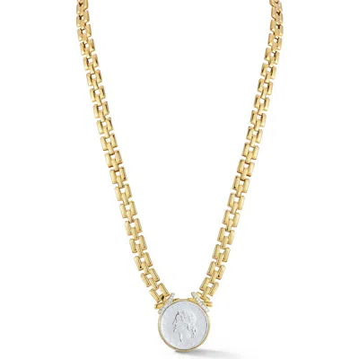 Sphera Milano Coin Statement Necklace In Gold