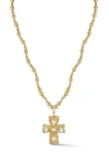 Sphera Milano Cross Pendant Necklace In Gold