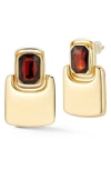 Sphera Milano Crystal Rectangular Drop Earrings