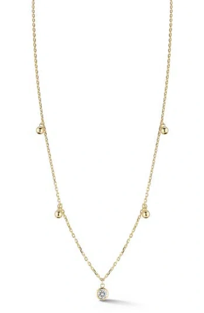 Sphera Milano Cubic Zirconia Ball Charm Necklace In Gold