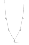 Sphera Milano Cubic Zirconia Ball Charm Necklace In Metallic