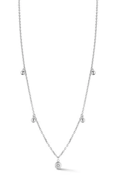 Sphera Milano Cubic Zirconia Ball Charm Necklace In Metallic