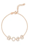 Sphera Milano Cubic Zirconia Boss Bracelet In Rose Gold