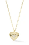 Sphera Milano Cubic Zirconia Burst Heart Pendant Necklace In Gold