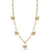 Sphera Milano Cubic Zirconia Butterfly Necklace In Gold